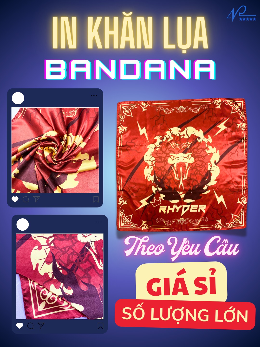 xưởng in khăn bandana theo yêu cầu