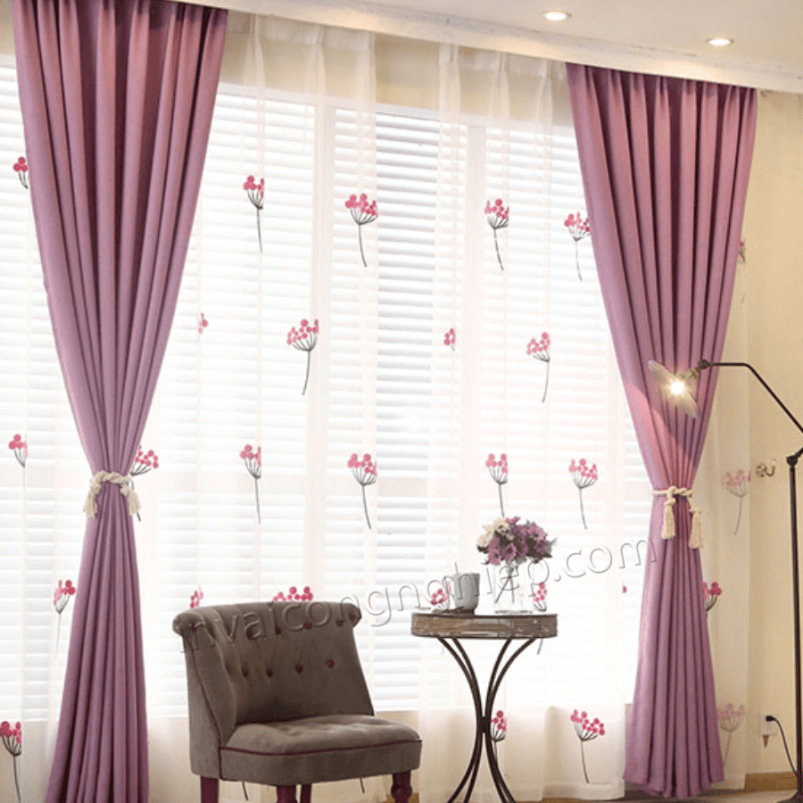 In Rèm Cửa Hoa Bồ Công Anh