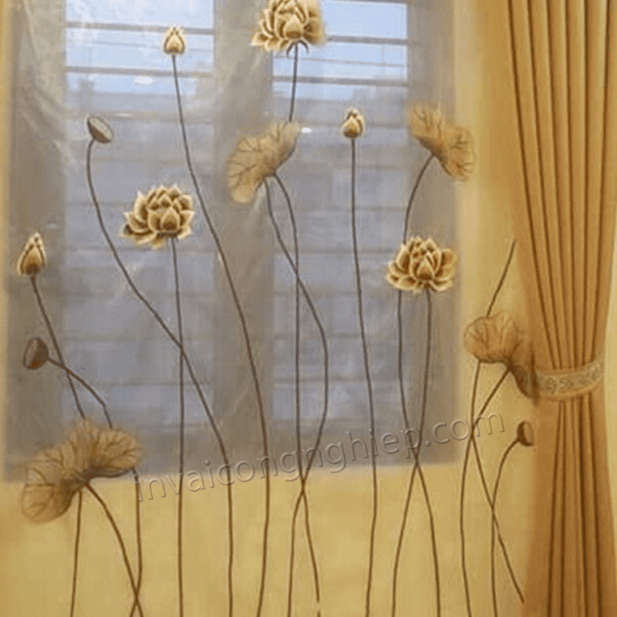In Rèm Cửa Hoa Cửa Hoa Hướng Dương