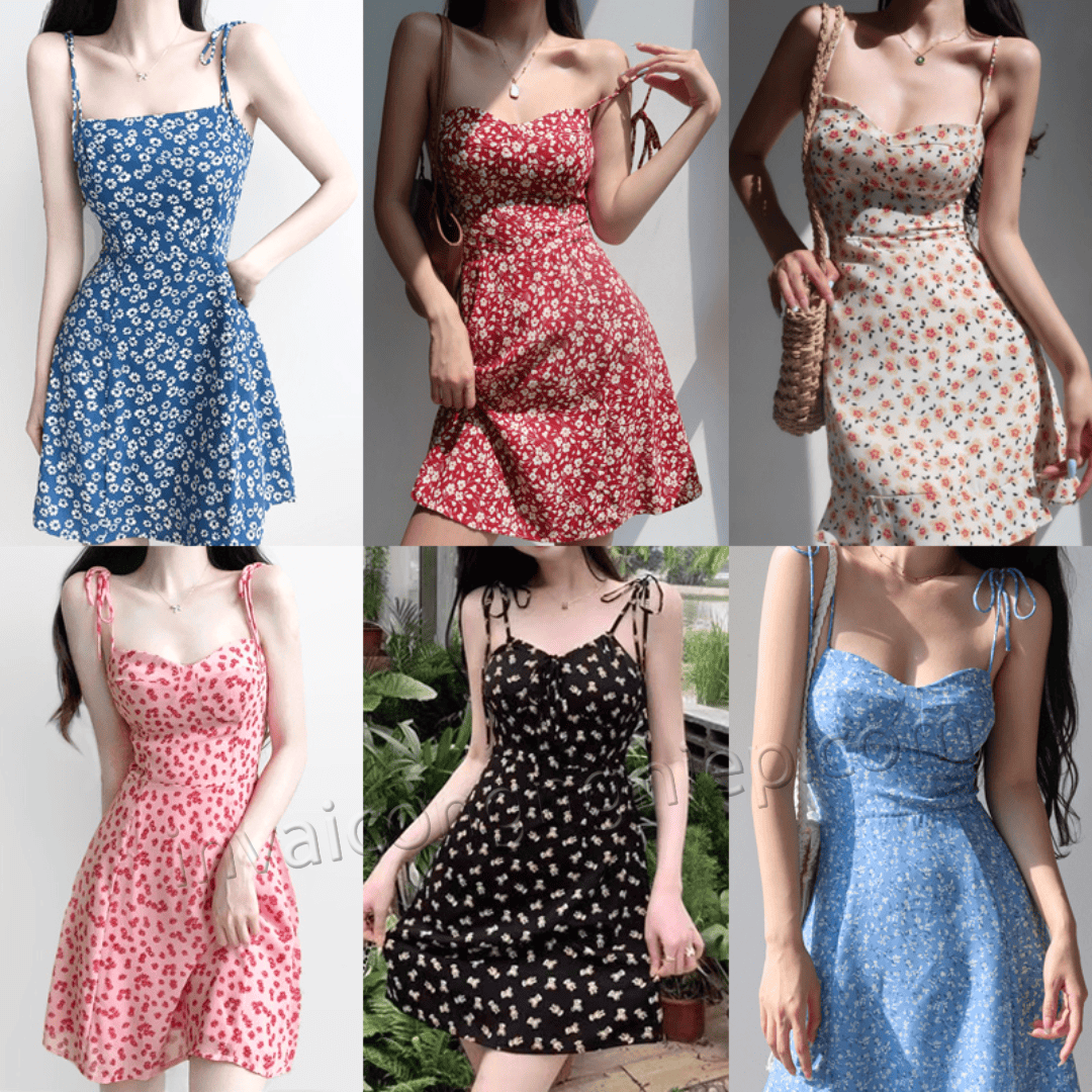 váy đầm hoa chiffon